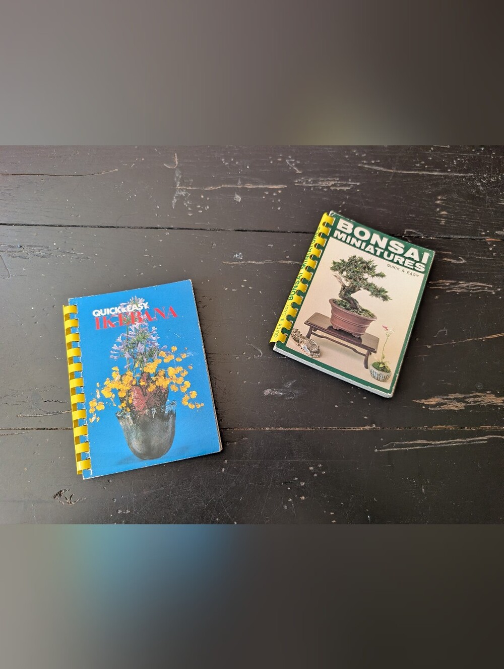 Vintage Quick & Easy Japanese Art Book Lot Bonsai Miniatures & Ikebana 1980s